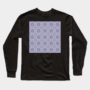 Winter Road Aerial view Kaleidoscope pattern 6 Long Sleeve T-Shirt